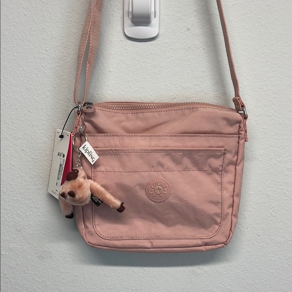 Kipling Pink Crossbody Bag The Iconic Bag Charm “Bella The Gorilla” 🦍 - Picture 1 of 15